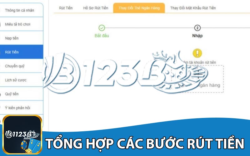 Tổng hợp các bước rút tiền